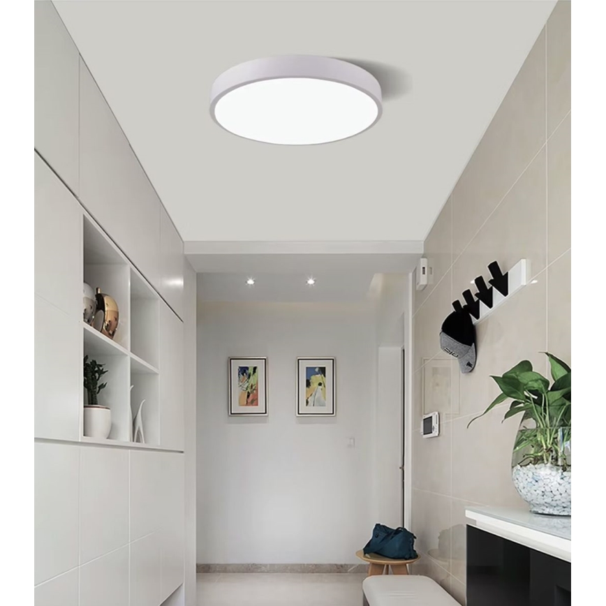 LED loftlampe dæmpbar LED/40W/230V 3000-6500K diameter 40 cm hvid + fjernbetjening