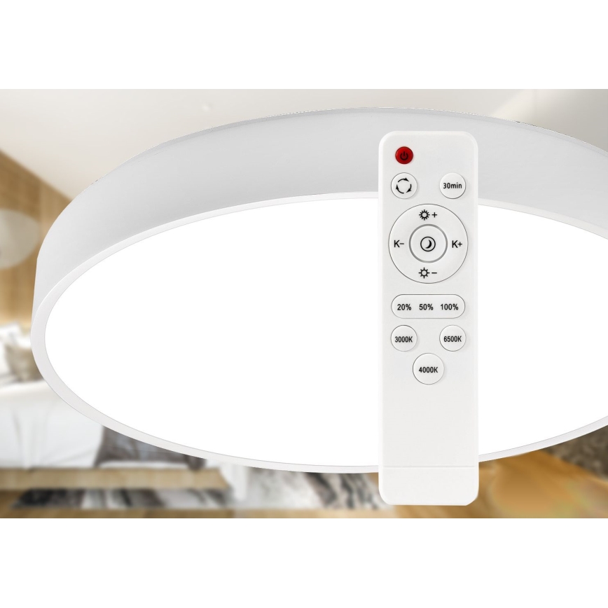 LED loftlampe dæmpbar LED/40W/230V 3000-6500K diameter 40 cm hvid + fjernbetjening