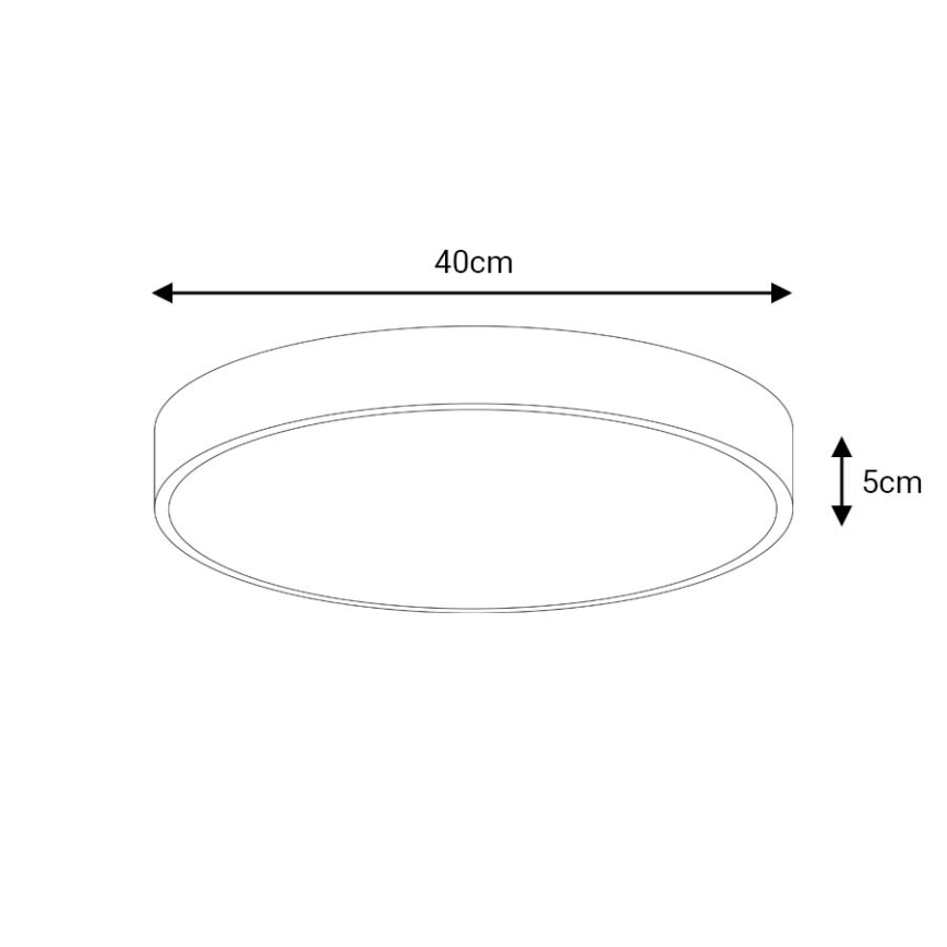 LED loftlampe dæmpbar LED/40W/230V 3000-6500K diameter 40 cm hvid + fjernbetjening