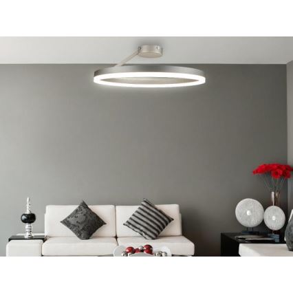 LED loftlampe dæmpbar LED/40W/230V 3000-6500K mat krom + fjernbetjening