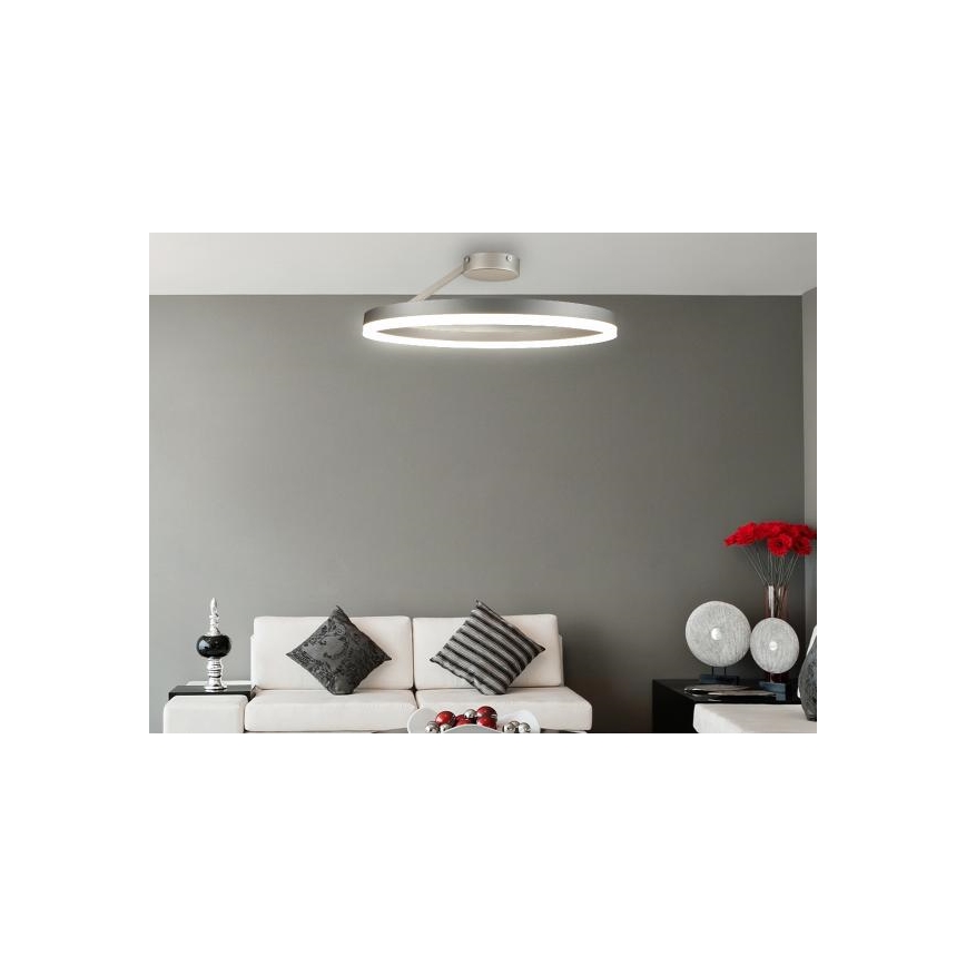LED loftlampe dæmpbar LED/40W/230V 3000-6500K mat krom + fjernbetjening