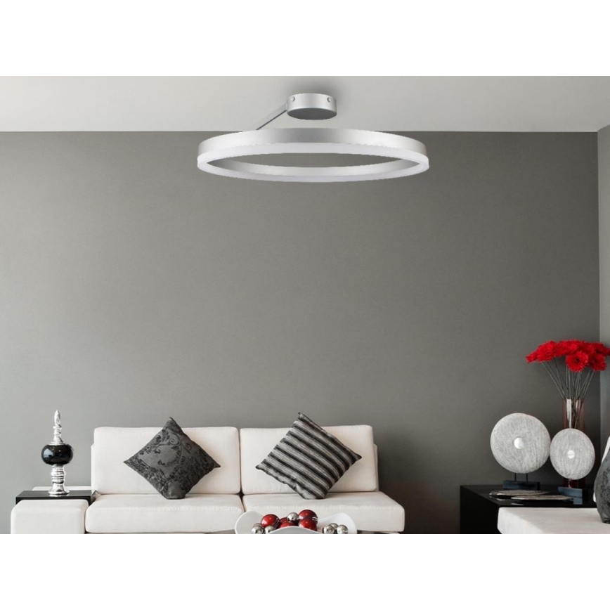 LED loftlampe dæmpbar LED/40W/230V 3000-6500K mat krom + fjernbetjening