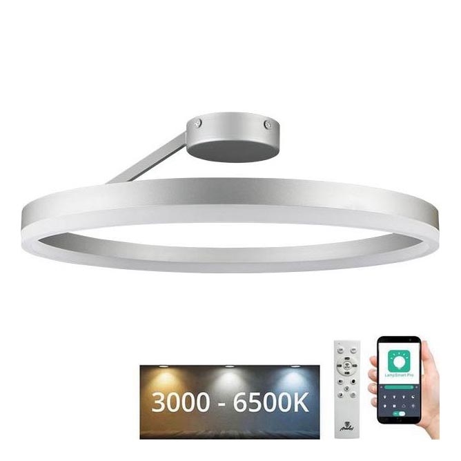 LED loftlampe dæmpbar LED/40W/230V 3000-6500K mat krom + fjernbetjening
