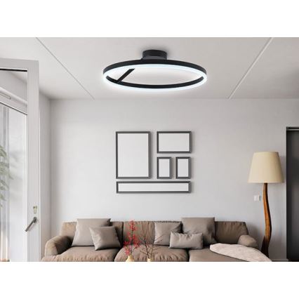 LED loftlampe dæmpbar LED/40W/230V 3000-6500K sort + fjernbetjening