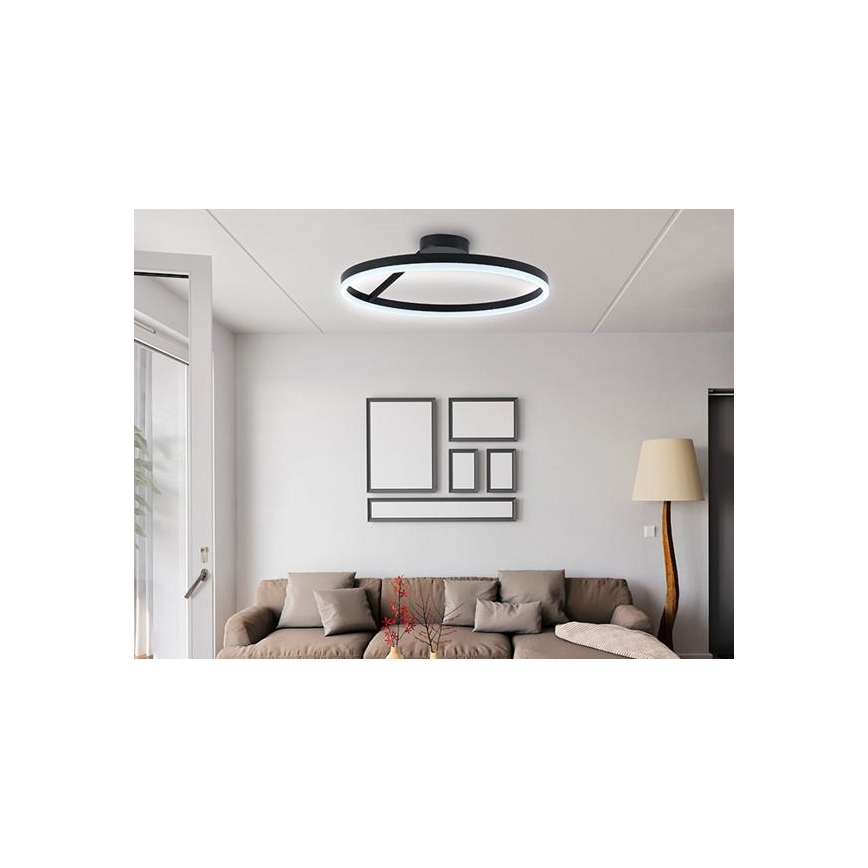 LED loftlampe dæmpbar LED/40W/230V 3000-6500K sort + fjernbetjening