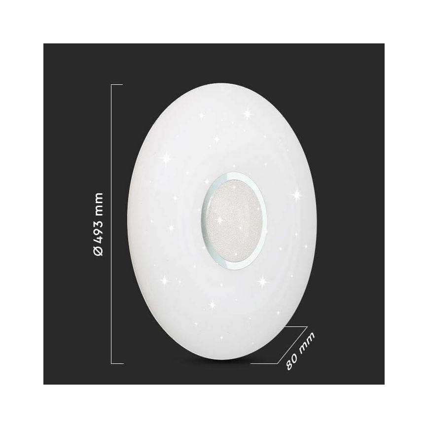 LED loftlampe dæmpbar LED/40W/230V 3000K/4000K/6500K + fjernbetjening