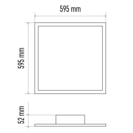 LED loftlampe dæmpbar LED/40W/230V firkantet + fjernbetjening 2700K-6000K