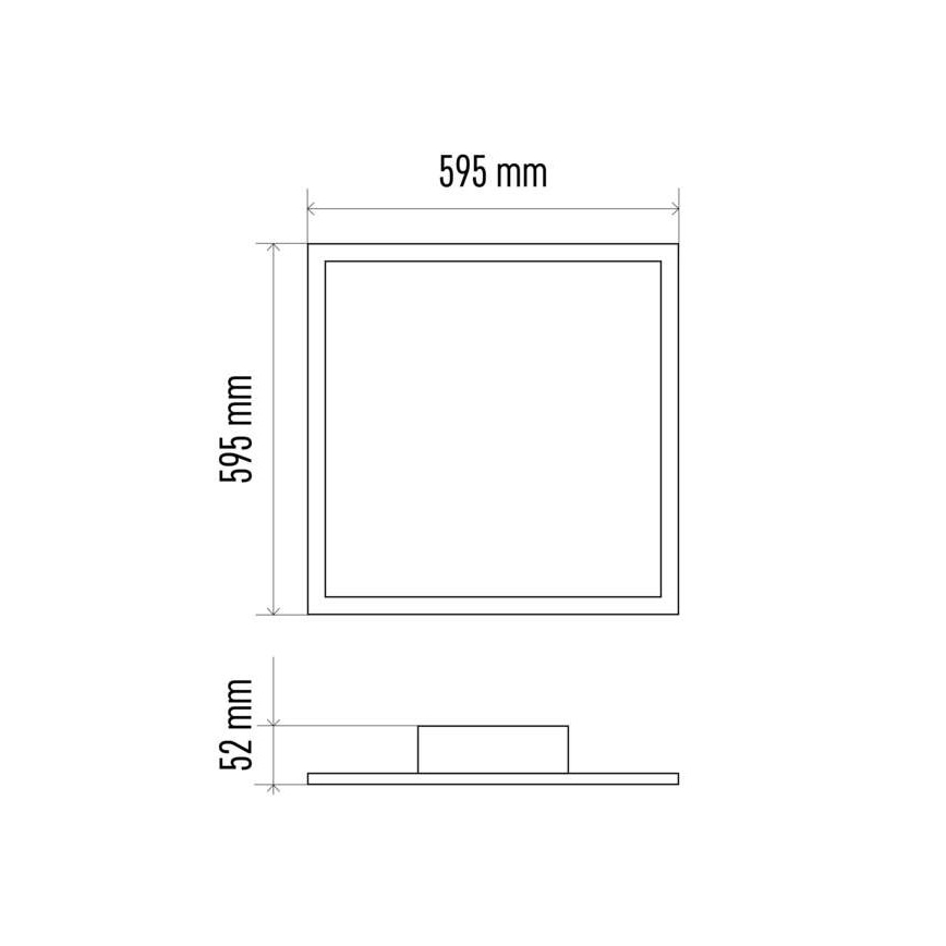 LED loftlampe dæmpbar LED/40W/230V firkantet + fjernbetjening 2700K-6000K