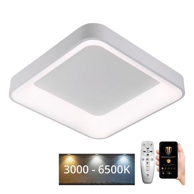 LED loftlampe dæmpbar LED/45W/230V 3000-6500K hvid + fjernbetjening