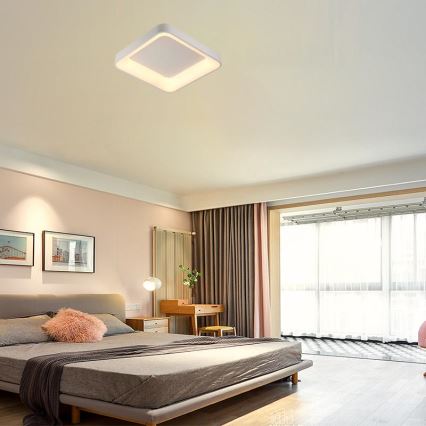 LED loftlampe dæmpbar LED/45W/230V 3000-6500K hvid + fjernbetjening