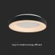LED loftlampe dæmpbar LED/49W/230V 3000K diameter 60 cm sort