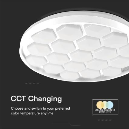 LED loftlampe dæmpbar LED/60W/230V 3000/4000/6500K + fjernbetjening