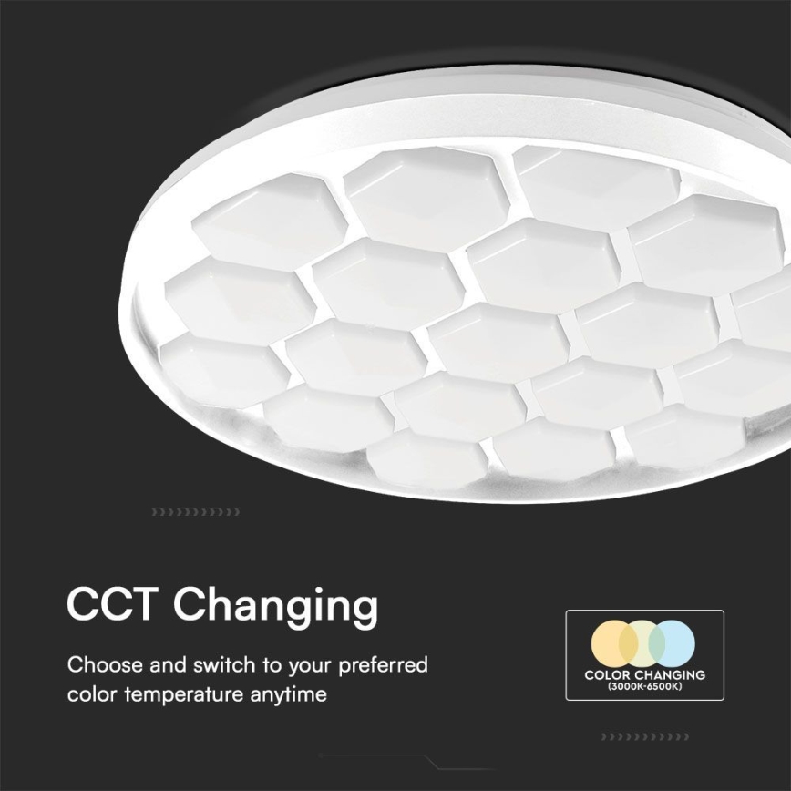 LED loftlampe dæmpbar LED/60W/230V 3000/4000/6500K + fjernbetjening