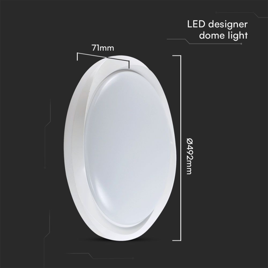 LED loftlampe dæmpbar LED/60W/230V 3000-6500K 49,2 cm hvid + fjernbetjening