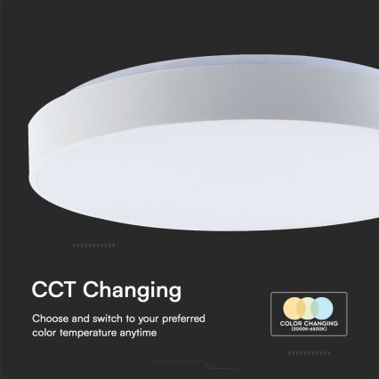 LED loftlampe dæmpbar LED/60W/230V 3000-6500K 49,5 cm hvid + fjernbetjening