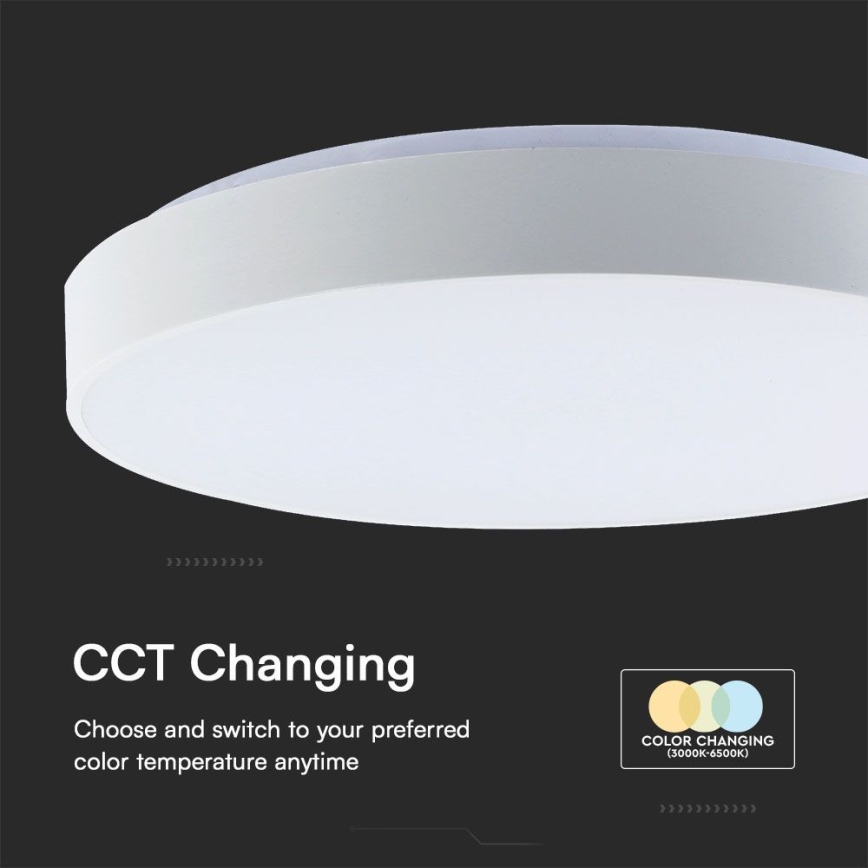 LED loftlampe dæmpbar LED/60W/230V 3000-6500K 49,5 cm hvid + fjernbetjening