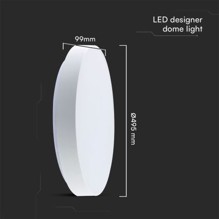 LED loftlampe dæmpbar LED/60W/230V 3000-6500K 49,5 cm hvid + fjernbetjening