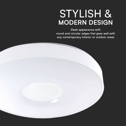 LED loftlampe dæmpbar LED/60W/230V 3000-6500K 49,5 cm hvid + fjernbetjening