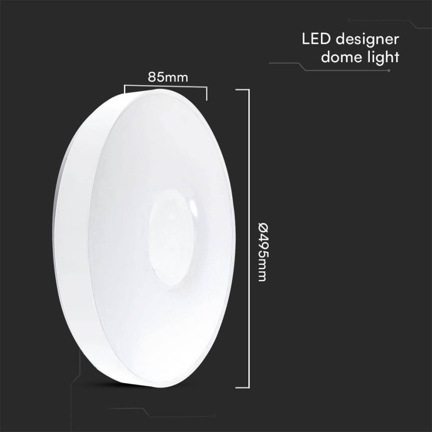LED loftlampe dæmpbar LED/60W/230V 3000-6500K 49,5 cm hvid + fjernbetjening
