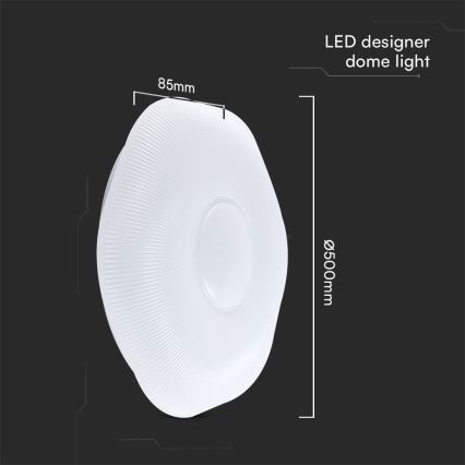 LED loftlampe dæmpbar LED/60W/230V 3000-6500K 50 cm hvid + fjernbetjening