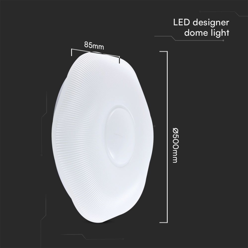 LED loftlampe dæmpbar LED/60W/230V 3000-6500K 50 cm hvid + fjernbetjening
