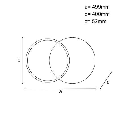 LED loftlampe dæmpbar LED/60W/230V 3000-6500K + fjernbetjening