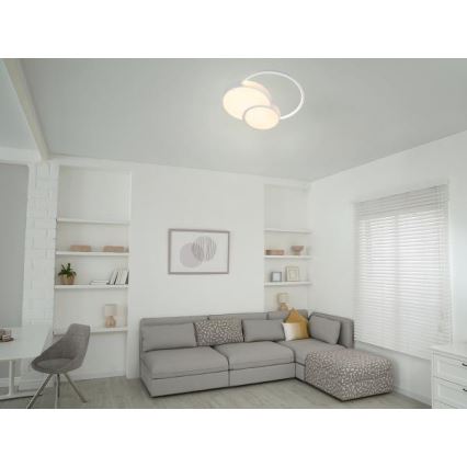 LED loftlampe dæmpbar LED/60W/230V 3000-6500K hvid + fjernbetjening