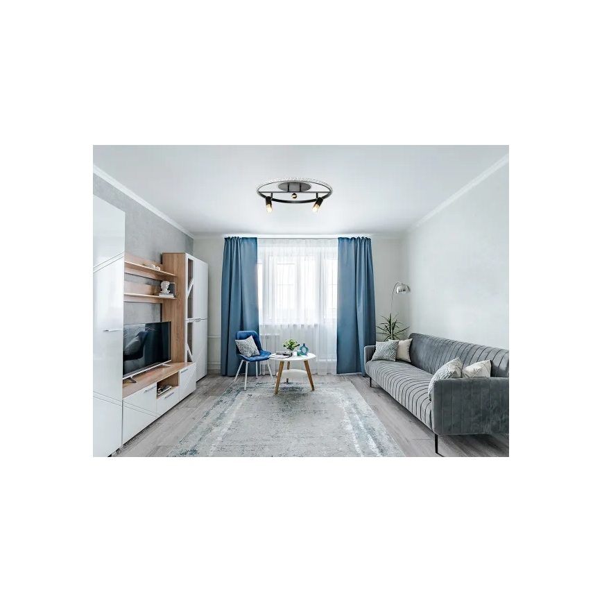 LED loftlampe dæmpbar LED/60W/230V 3000-6500K sort + fjernbetjening