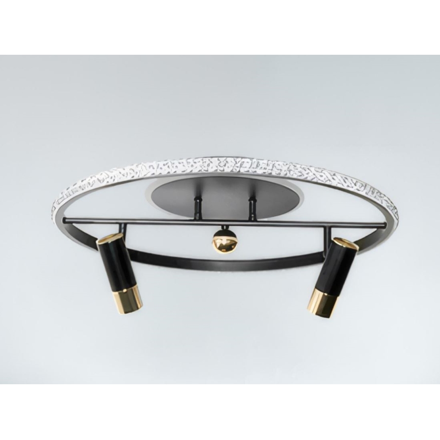 LED loftlampe dæmpbar LED/60W/230V 3000-6500K sort + fjernbetjening
