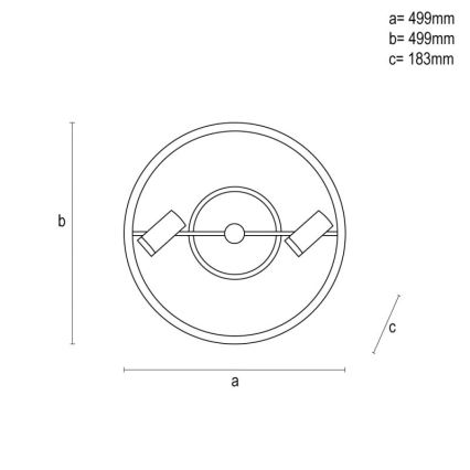 LED loftlampe dæmpbar LED/60W/230V 3000-6500K sort + fjernbetjening
