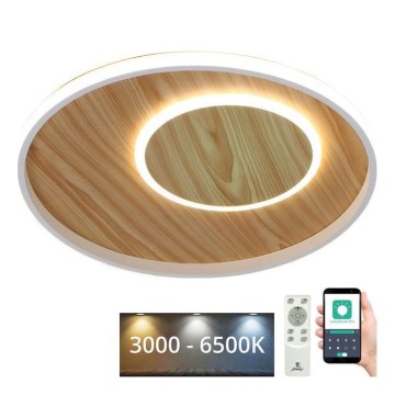 LED loftlampe dæmpbar LED/65W/230V 3000-6500K brun + fjernbetjening