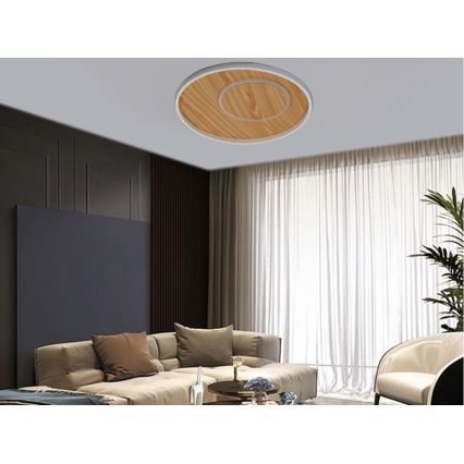 LED loftlampe dæmpbar LED/65W/230V 3000-6500K brun + fjernbetjening