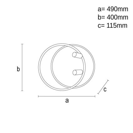 LED loftlampe dæmpbar LED/65W/230V 3000-6500K hvid + fjernbetjening