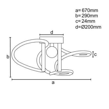 LED loftlampe dæmpbar LED/70W/230V 3000-6500K + fjernbetjening