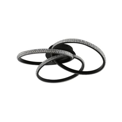 LED loftlampe dæmpbar LED/70W/230V 3000-6500K sort + fjernbetjening