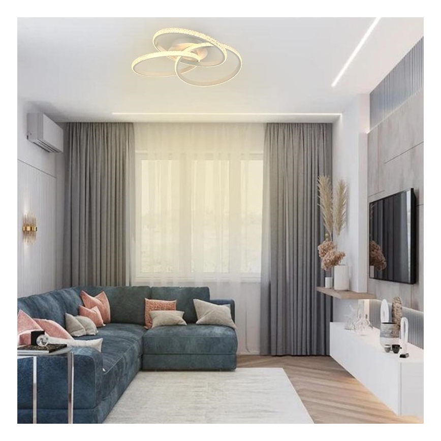 LED loftlampe dæmpbar LED/70W/230V 3000-6500K hvid + fjernbetjening