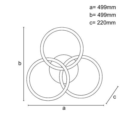 LED loftlampe dæmpbar LED/70W/230V 3000-6500K hvid + fjernbetjening