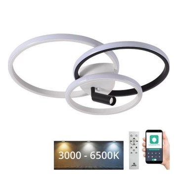 LED loftlampe dæmpbar LED/70W/230V 3000-6500K hvid/sort + fjernbetjening