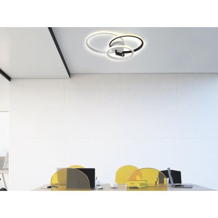 LED loftlampe dæmpbar LED/70W/230V 3000-6500K hvid/sort + fjernbetjening