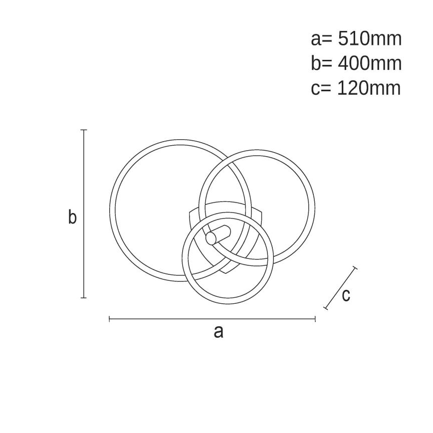 LED loftlampe dæmpbar LED/70W/230V 3000-6500K hvid/sort + fjernbetjening