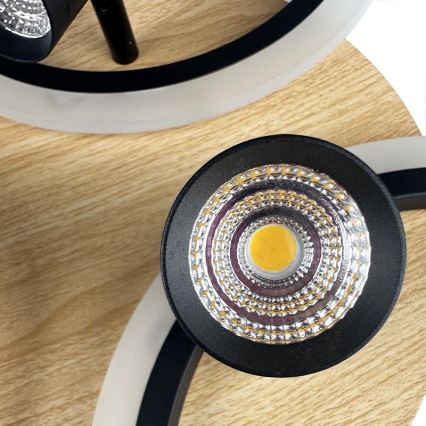 LED loftlampe dæmpbar LED/70W/230V 3000-6500K sort/brun + fjernbetjening