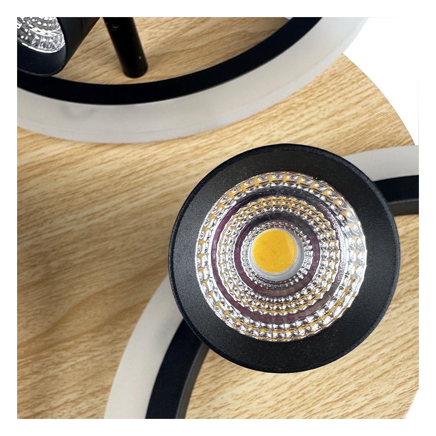 LED loftlampe dæmpbar LED/70W/230V 3000-6500K sort/brun + fjernbetjening