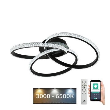 LED loftlampe dæmpbar LED/70W/230V 3000-6500K sort + fjernbetjening