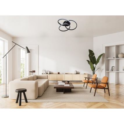 LED loftlampe dæmpbar LED/70W/230V 3000-6500K sort + fjernbetjening