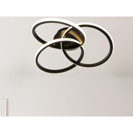 LED loftlampe dæmpbar LED/70W/230V 3000-6500K sort + fjernbetjening