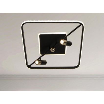 LED loftlampe dæmpbar LED/70W/230V 3000-6500K sort + fjernbetjening