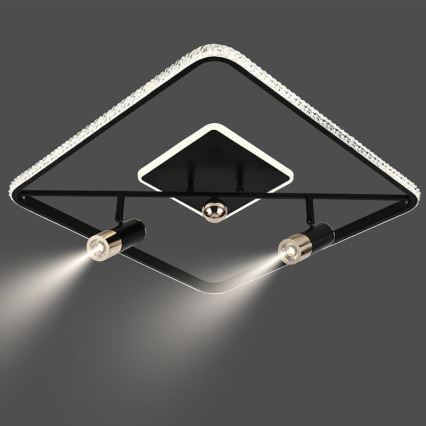 LED loftlampe dæmpbar LED/70W/230V 3000-6500K sort + fjernbetjening