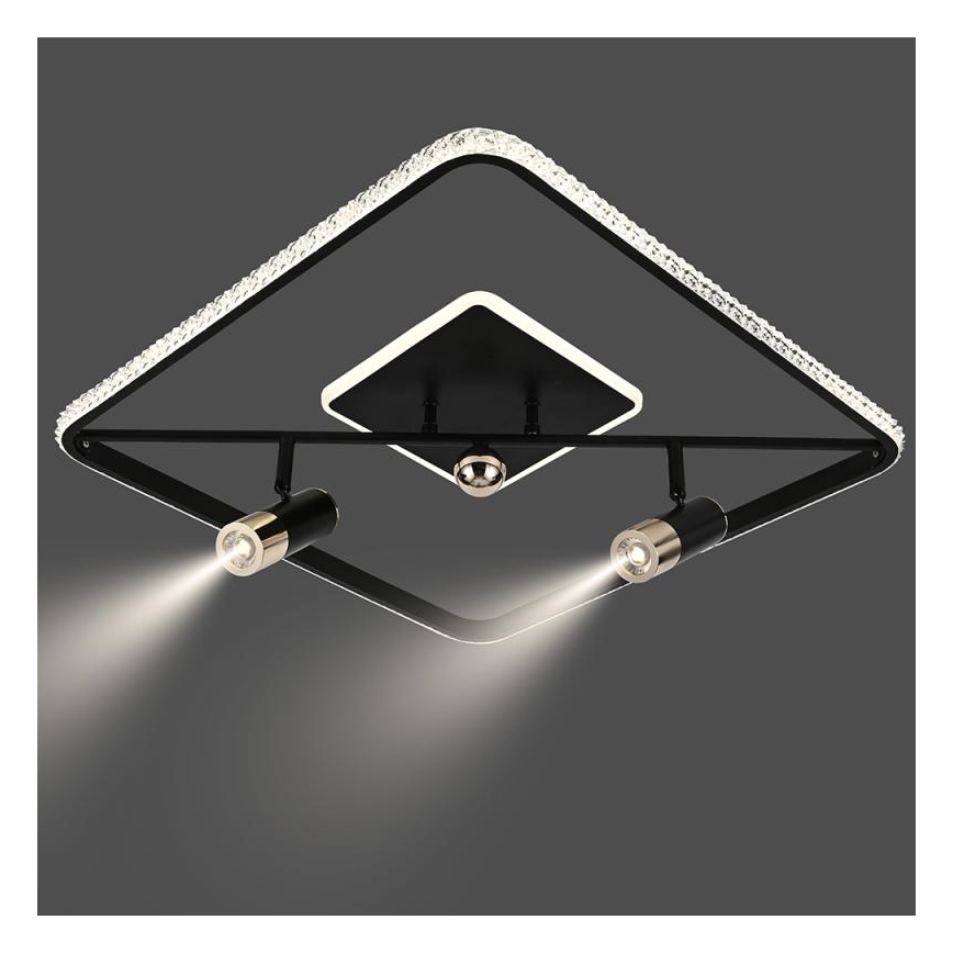 LED loftlampe dæmpbar LED/70W/230V 3000-6500K sort + fjernbetjening