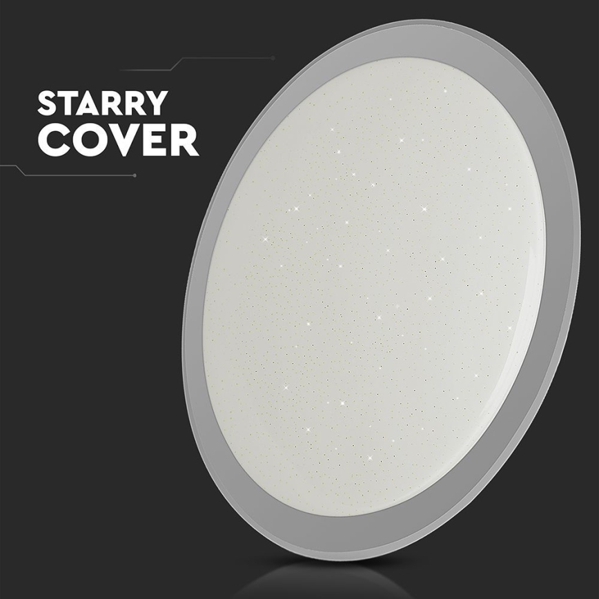 LED loftlampe dæmpbar LED/72W/230V 3000-6500K diameter 67 cm hvid + fjernbetjening