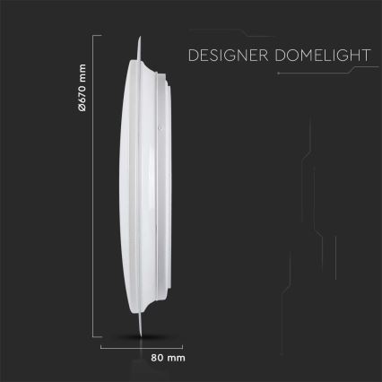 LED loftlampe dæmpbar LED/72W/230V 3000-6500K diameter 67 cm hvid + fjernbetjening